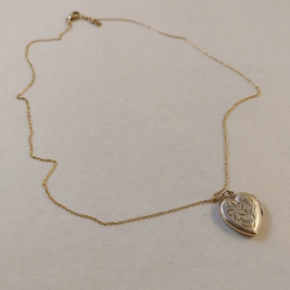 Birks Gold Filled Floral Heart Necklace - Picture 8 of 14